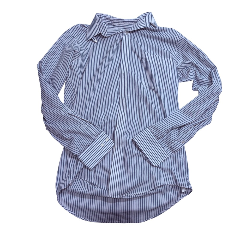 Arrow Bradstreet Vintage Mens Blue White Striped Dress Shirt 15 32/33